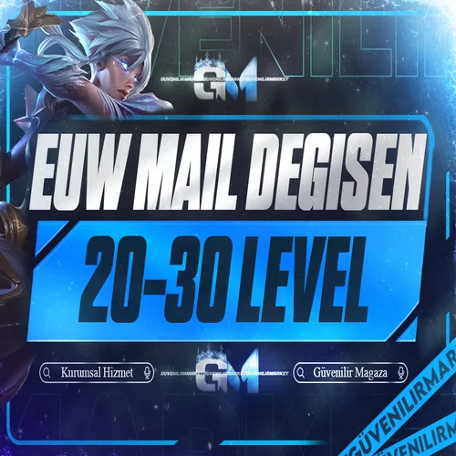 League of Legends 20-30 Level EUW Mail Değişen
